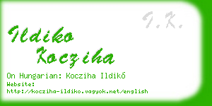ildiko kocziha business card