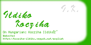 ildiko kocziha business card